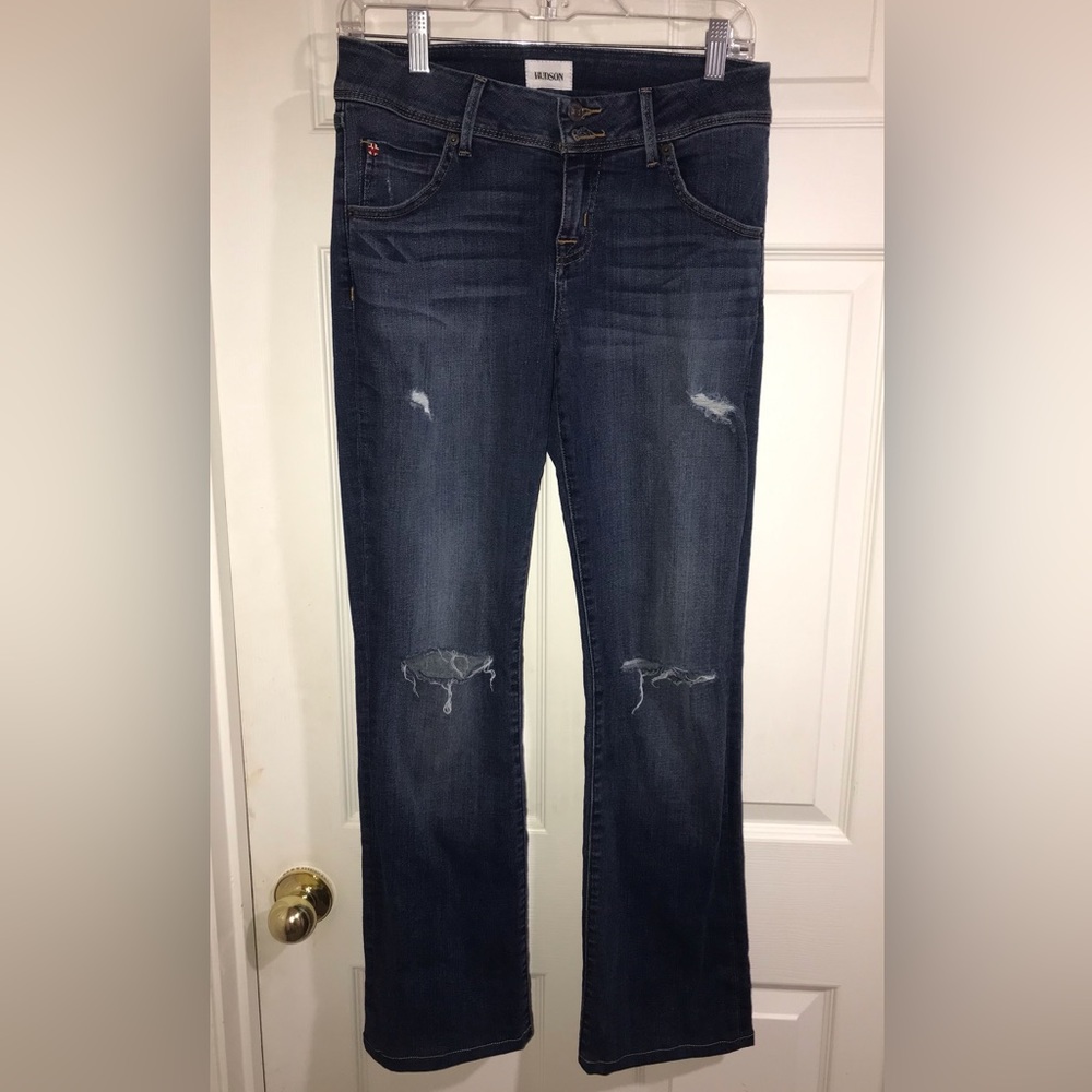 Hudson Beth Baby Boot Distressed Jeans Size 29